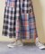 先染め チェック 切替 ギャザースカート