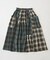先染め チェック 切替 ギャザースカート