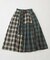 先染め チェック 切替 ギャザースカート