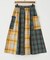 先染め チェック 切替 ギャザースカート