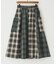 先染め チェック 切替 ギャザースカート