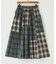 先染め チェック 切替 ギャザースカート