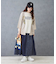 WEB限定 コットン ツイル モヤ プリント パネル スカート