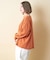 21/-OE天竺 カットソー パウダー加工 ヘンリーネック カーディガン