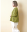 21/-OE天竺 カットソー パウダー加工 ヘンリーネック カーディガン