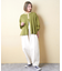 21/-OE天竺 カットソー パウダー加工 ヘンリーネック カーディガン