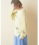 麻タッチ ニット ロゴ刺繍 メッシュ プルオーバー