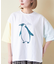 21/-OE天竺 ハードウォッシュ ペンギン プリント Tシャツ