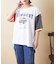 26/-OE天竺 ロゴプリント リンガー Tシャツ