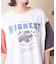 26/-OE天竺 ロゴプリント リンガー Tシャツ