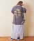 32/-天竺 オゾン加工 ロゴプリント ビッグ Tシャツ