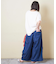 4.5オンス デニム 切替 タック イージー ワイドパンツ