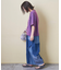 4.5オンス デニム 切替 タック イージー ワイドパンツ