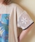 32/-OE天竺 花柄 メッシュ 袖切替 グラフィック Tシャツ