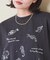 32/-スラブ天竺 マリン 刺繍 Tシャツ