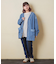 8オンス リサイクル デニム Vネック ビッグ ジャケット