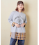 チェック × カットソー シャツ ドッキング プルオーバー
