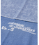 インディゴ 天竺 布帛 切替 7分袖 Tシャツ