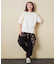 21/-OE天竺 バックプリント ランタンスリーブ Tシャツ