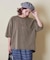 21/-OE天竺 バックプリント ランタンスリーブ Tシャツ