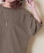 21/-OE天竺 バックプリント ランタンスリーブ Tシャツ