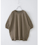 21/-OE天竺 バックプリント ランタンスリーブ Tシャツ