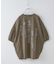 21/-OE天竺 バックプリント ランタンスリーブ Tシャツ