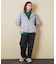 先染め ボーダー 天竺 ロゴプリント 前後着 プルオーバー