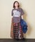 デニム パッチワーク モチーフ Tシャツ