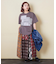 デニム パッチワーク モチーフ Tシャツ