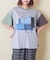 デニム パッチワーク モチーフ Tシャツ