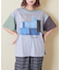 デニム パッチワーク モチーフ Tシャツ