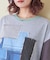 デニム パッチワーク モチーフ Tシャツ