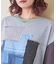 デニム パッチワーク モチーフ Tシャツ
