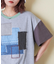 デニム パッチワーク モチーフ Tシャツ