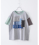 デニム パッチワーク モチーフ Tシャツ