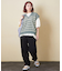麻タッチ ニット 透かし編み  Vネック ベスト
