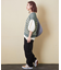 麻タッチ ニット 透かし編み  Vネック ベスト