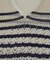 麻タッチ ニット 透かし編み  Vネック ベスト