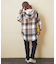 ネルチェック フード付 シャツ