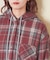 ネルチェック フード付 シャツ