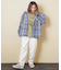 ネルチェック フード付 シャツ