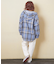 ネルチェック フード付 シャツ