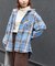 【再入荷】ネルチェック フード付 シャツ