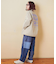 デニム 配色 切替 イージーパンツ