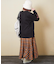 10/-スラブ天竺 袖プリント ロング Tシャツ