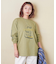 10/-スラブ天竺 袖プリント ロング Tシャツ