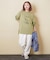 10/-スラブ天竺 袖プリント ロング Tシャツ