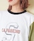10/-スラブ天竺 袖プリント ロング Tシャツ