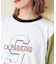 10/-スラブ天竺 袖プリント ロング Tシャツ